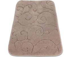 Badmat Katoen - Antislip Vloerkleed - Badkamer Comfort - Duurzaam Gerecycled Materiaal - 60x60 cm - Nerts