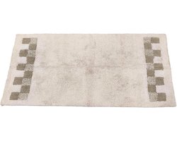 Badmat Katoen - Zachte Vloermat - Badkamer Comfort - Antislip Onderkant - 65x140 cm - Linnen