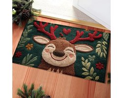 Badmat - Kerstthema badmat - Vloermat - Kerstbaddecoratie - Zachte, donzige, absorberende badmat - Antislip - Machinewasbaar en droogbaar - Geschikt voor deuropeningen en doucheruimtes - 40*60cm