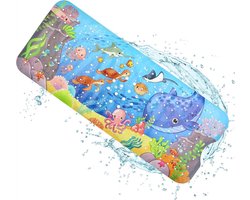 Badmat kind en baby - oceaan walvis koraalrif vissen octopus onderwater - grote mat anti slip - antislip baby's kinderen - antislipmat - kinderbadmat babybadmat douchemat douche badkamer - groot - wasbaar
