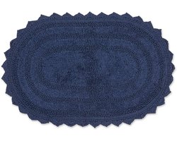 Badmat, klein ovaal, 43 x 61 cm, blauw (French Blue)