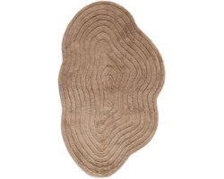Badmat organische vorm - Stille beige 50x80