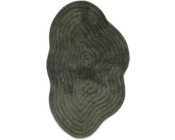 Badmat organische vorm - Stille groen 50x80