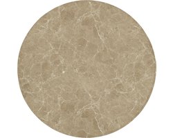 Badmat rond 70x70 cm - Antislip - Beige - Marmer - Witte aders - Badmatten voor badkamer - Badkamermat - Douchemat - Ronde badkamer mat