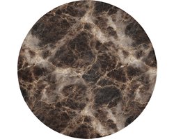 Badmat rond 70x70 cm - Antislip - Bruin - Goud - Marmer - Badmatten voor badkamer - Badkamermat - Douchemat - Ronde badkamer mat