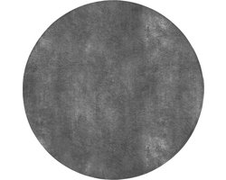 Badmat rond 70x70 cm - Antislip - Donkergrijs - Ruw - Beton - Badmatten voor badkamer - Badkamermat - Douchemat - Ronde badkamer mat