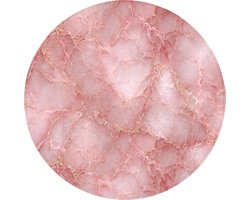 Badmat rond 70x70 cm - Antislip - Roze - Kwarts - Goud - Marmer - Badmatten voor badkamer - Badkamermat - Douchemat - Ronde badkamer mat