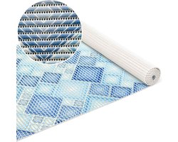 Badmat Schuim - Douchemat Antislip - Veiligheid Badkamer - Waterdoorlatend Drainageeffect - 65 x 160 cm - Blauw