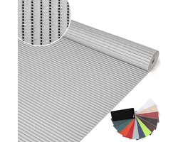 Badmat Schuim - Douchemat Badloper - Veilig Douchen - Aanpasbaar met Schaar - 400x65 cm - Lichtgrijs