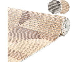 Badmat Schuim - Douchemat Keukenloper - Veilig Douchen - Antislip Schuimstructuur - 220 x 65 cm - Hout Bruin