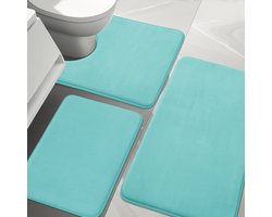 Badmat Set 3 Delen Teal