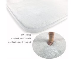 Badmat Set - Toiletmat Badkamer Tapijt - Badkamer Decoratie - Zachte Microfiber - 45x75 cm - Grijs Wit Marmer