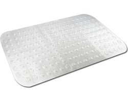 Badmat - transparant - antislip - 79 x 37 cm - douchemat - met zuignappen