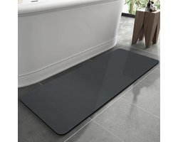 Badmat van diatomeeënaarde, extra groot 40 x 120 cm, stenen badmat, superabsorberend, sneldrogend, rubberen achterkant, antislip badkuiptapijten, wasbare vloermat voor keuken, wasgoed