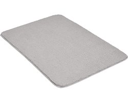 Badmat - Vloermat badkamer - Zacht voor voeten - Gerecycled materiaal - 60x90 cm - Zilvergrijs
