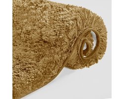 Badmat, waterabsorberend, wollig, microvezel, antislip, wasbaar, voor douche en woonkamer, 40 x 60 cm, taupe, 1 stuk