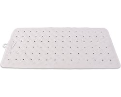 Badmat Wit- 76 x 36 cm - antislip mat - voor bad en douche Rubberen Antislip Douchemat - 36x76 cm | Kwaliteit | Wit | Verkrijgbaar in 9 kleuren