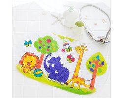 Badmatje - Antislip - Kinder Antislip mat Bad/Douche - Voor kinderen en baby's - mat voor in bad - mat voor in douche - douchemat met zuignappen - 69 x 39 cm - Olifant