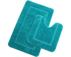 Badmatset - Antislip - Set van 2 - Microvezel - 53 x 86 cm en 50 x 50 cm