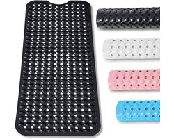 Badmatten - 100 x 40 cm Anti-rutsch Badmat, Anti-rutsch Badmat met 300 Suikertassen in PVC en Rubber, 100% BPA-vrij, Wasmachineveilig, Voor Bad, Badkamervloer