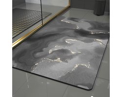 Badmatten - Diatomeeënsteen Badmat – Zacht en Comfortabel, Super Absorberende en Anti-rutsch Steen Badmat (60*90cm)