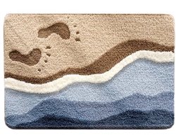 badmatten met strandthema voor de douche en het bad. Gemaakt van microvezel, absorberend, ook te gebruiken in slaapkamers, woonkamers en hallen. Voeg een vleugje strandcharme toe.