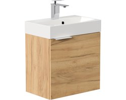 Badmeubel Annecy Eiken - Mineraal - Breedte 50 cm - Hoogte 56.3 cm - Diepte 31.8 cm