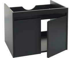 Badmeubel MCW-L86, badmeubel, MVG melamine 2 deuren 48x59x46cm ~ zwart