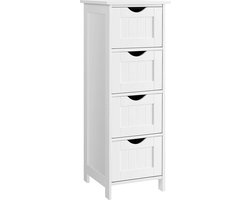 Badmeubel - - Smal en ladekast - Wit