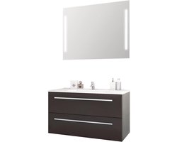 Badmeubelset met Wastafel en Verlichte Spiegel 90 cm - Modern Badmeubel voor een Stijlvolle Badkamer