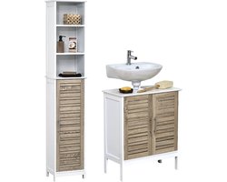 Badmeubelset Stockholm Wastafelonderkast en Kolomkast