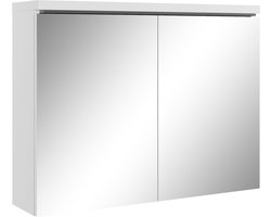 Badplaats Badkamerkast Paso 80 x 20 x 60 cm - Wit - Spiegelkast Badkamer
