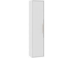 Badplaats Badkamerkast Rimini 38 x 33 x 170 cm – Mat Wit – Hangende Kolomkast met 1 Deur