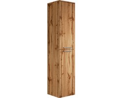 Badplaats Badkamerkast Venus 30 x 30 x 160 cm - Eiken - Hangende Kolomkast met Twee Deuren