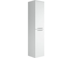 Badplaats Badkamerkast Venus 30 x 30 x 160 cm - Wit - Hangende Kolomkast met Twee Deuren