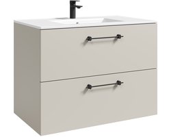 Badplaats Badkamermeubel Muro 80 cm - Beige - Badmeubel met Wastafel