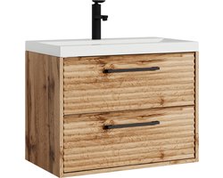 Badplaats Badkamermeubel Set Etna 01 60 cm – Eiken – Badmeubel met Wastafel