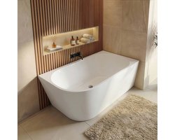 Badplaats Ligbad Isia 170 x 78 x 60 cm – Hoekbad – Hoogglans wit – links
