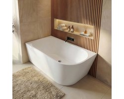 Badplaats Ligbad Isia 170 x 78 x 60 cm – Hoekbad – Hoogglans wit – rechts
