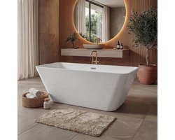 Badplaats Ligbad Lily 170 x 75 x 58 cm – Vrijstaand Bad – Hoogglans wit