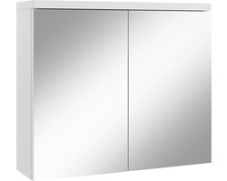 Badplaats Spiegelkast Toledo 80 x 20 x 60 cm - Wit - Badkamerkast Badkamer