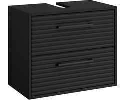 Badplaats Wastafel Onderkast Etna 60 x cm 35 cm x 50 cm - Mat Zwart - Badkamerkast – Staand Wastafelmeubel