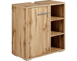 Badplaats Wastafel Onderkast Neptunus 60 x 28 x 60 cm - Eiken - Badkamerkast – Staand Wastafelmeubel