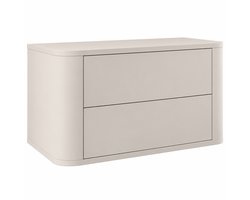 Badplaats Wastafelkast Como 80 cm – Beige – Hangend Badmeubel met 2 Lades