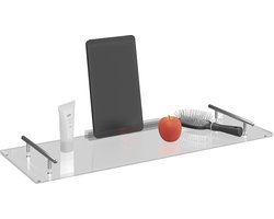 badplank - met handgrepen - tablethouder - 68 cm breed - acryl
