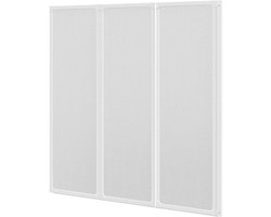 Badscherm – Douchewand – Badscherm Opvouwbaar – Douchegordijn – Badwand – 3 Panelen 117 x 120 cm – Aluminium Frame – Waterdicht Rubber