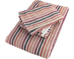 Badset 4 Delen - Badkamer Textiel - Dagelijks Gebruik - 100% Katoen - 500 g/m² - Roze