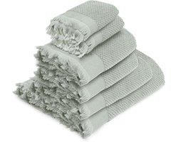 Badset - Handdoekenset - Badkamer Luxe - Microkatoen Jacquard - 6-delig - Limoengroen