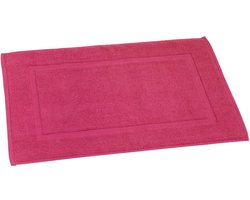 Badstof douchemat Paradise 50x70cm in rood, katoen, 50 x 70 x 1 cm