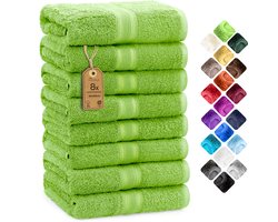 Badstof handdoeken 8-pack 50x100cm, 100% katoen, appelgroen
